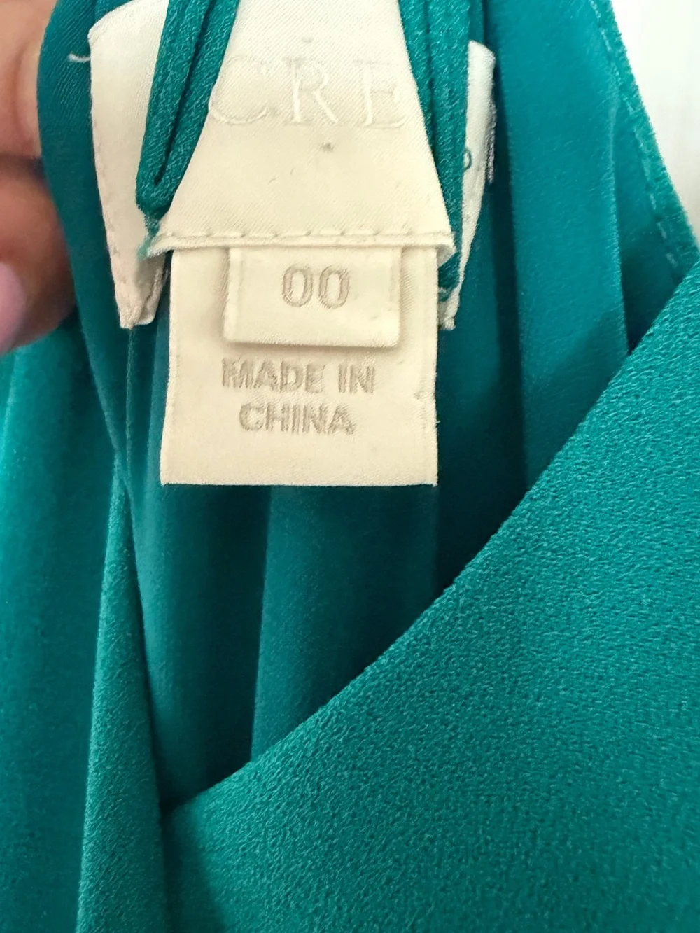 J. Crew Teal V-Neck Spaghetti Strap Maxi Dress